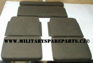 SEDAČKY POLSTRY SADA JEEP WILLYS MB / FORD GPW CANVAS ORIG.USA BEZ BOČNÍCH OPĚREK